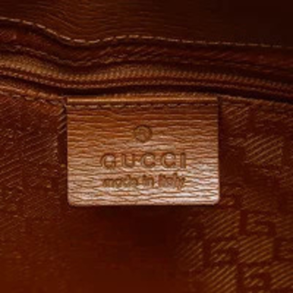 Gucci leather brown shoulder logo bag - Picture 11 of 13